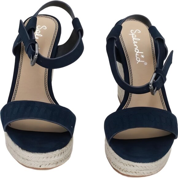 Women's Splendid Shayla Wedge Navy Suede US 8 M - Picture 5 of 6